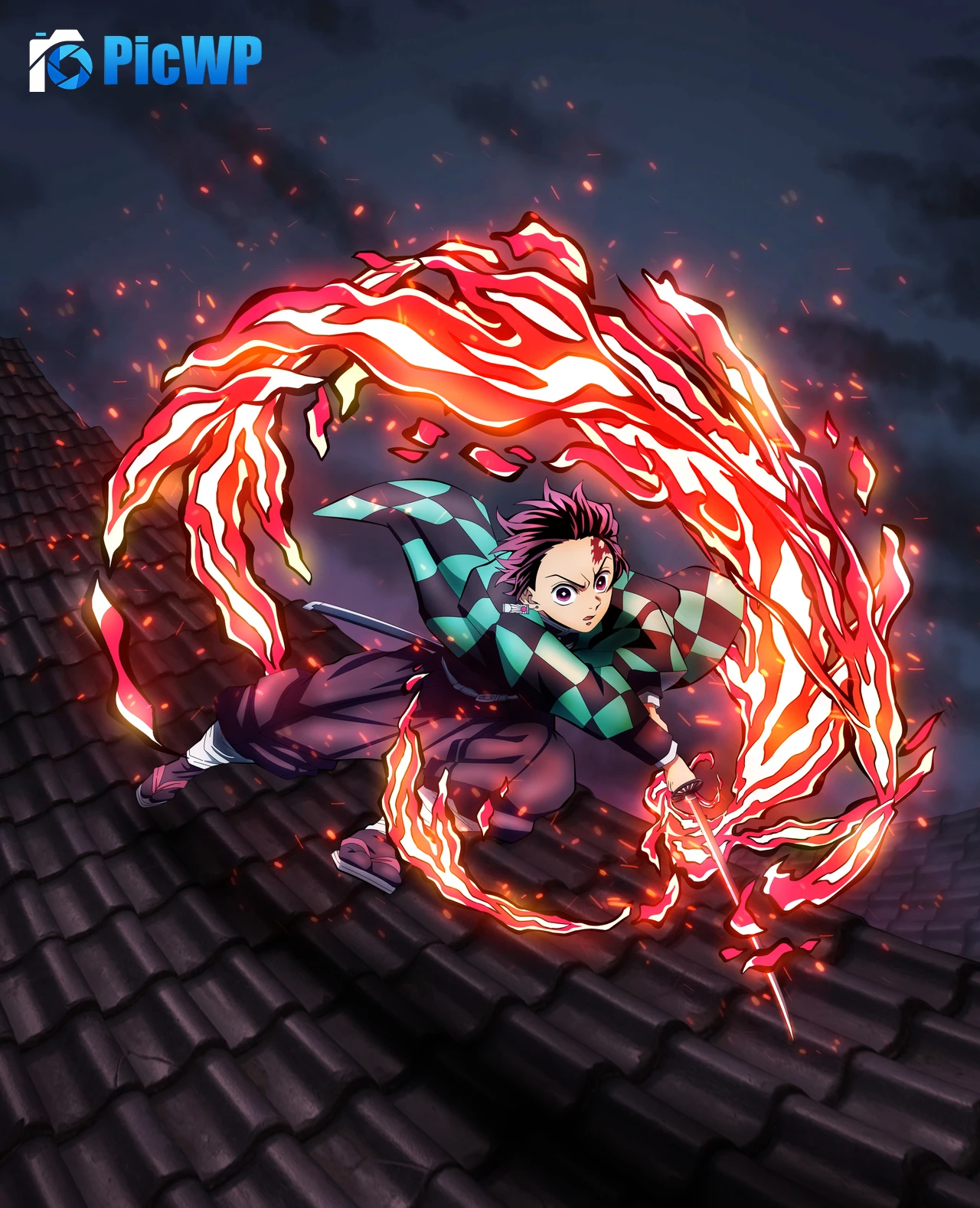 Tanjiro Kamado 4K iPhone 5K Mobile Wallpaper