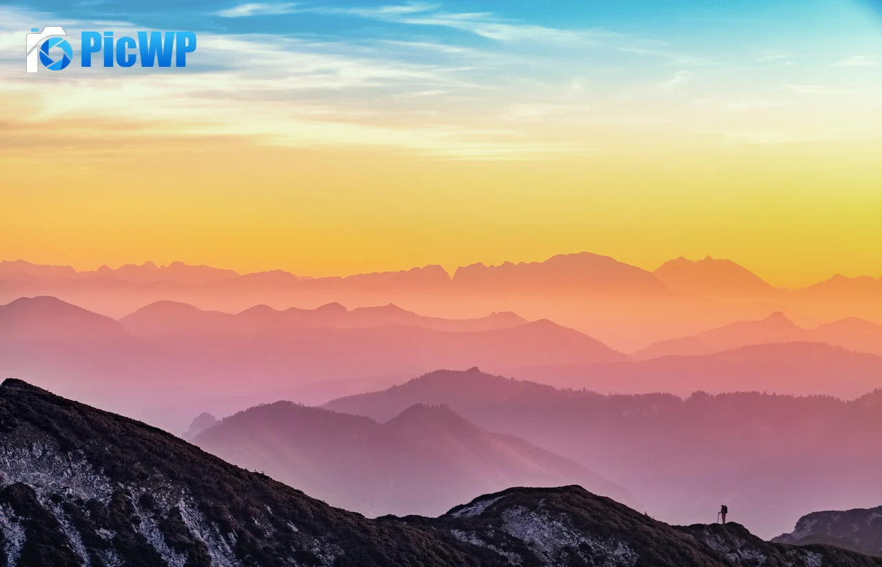 Mountains Silhouette 5K PC Wallpaper
