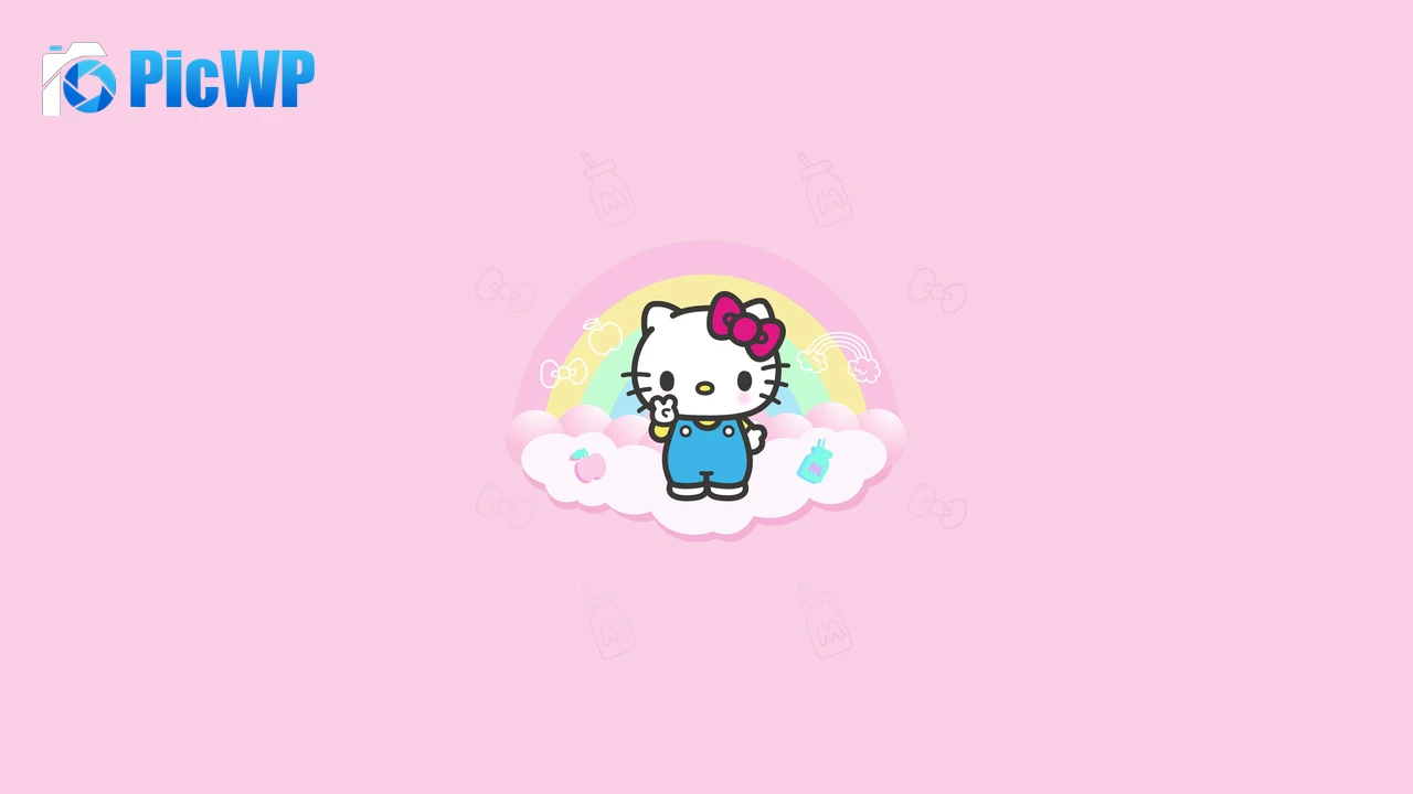 Hello Kitty Minimalist 6K PC Wallpaper