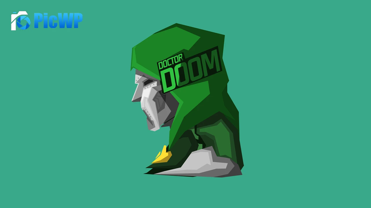 Doctor Doom Minimalist 8K PC Wallpaper