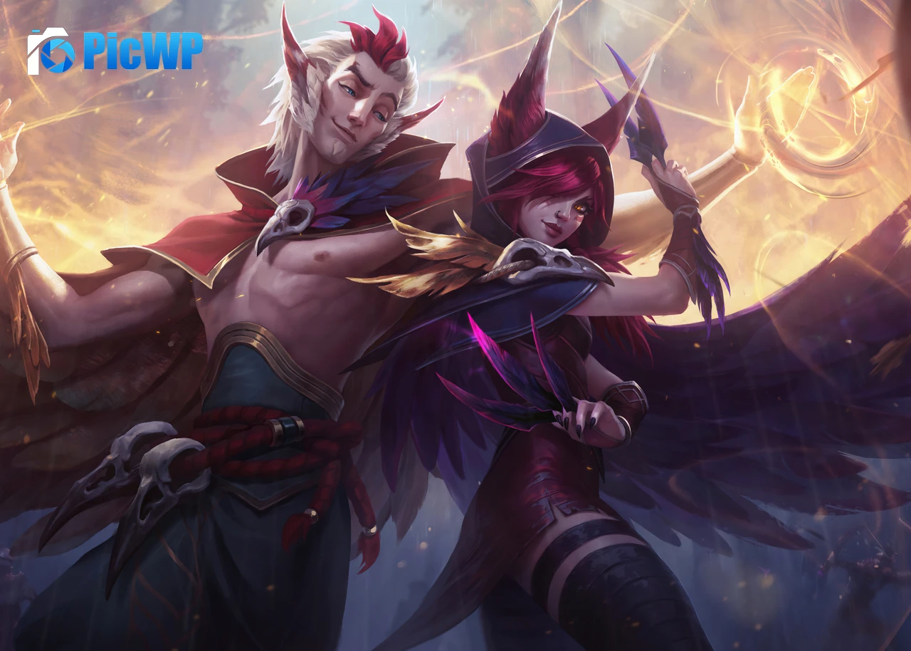 Xayah Rakan 4K PC Wallpaper