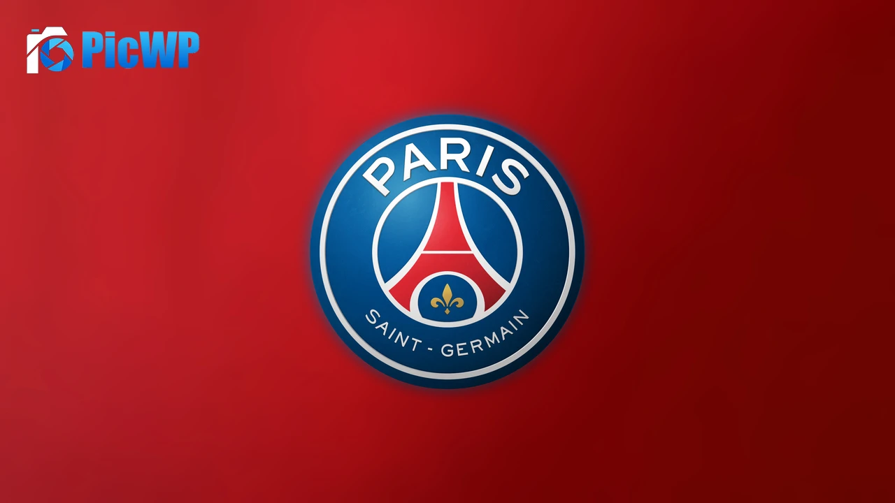 Paris Saint-Germain Red background 6K PC Wallpaper